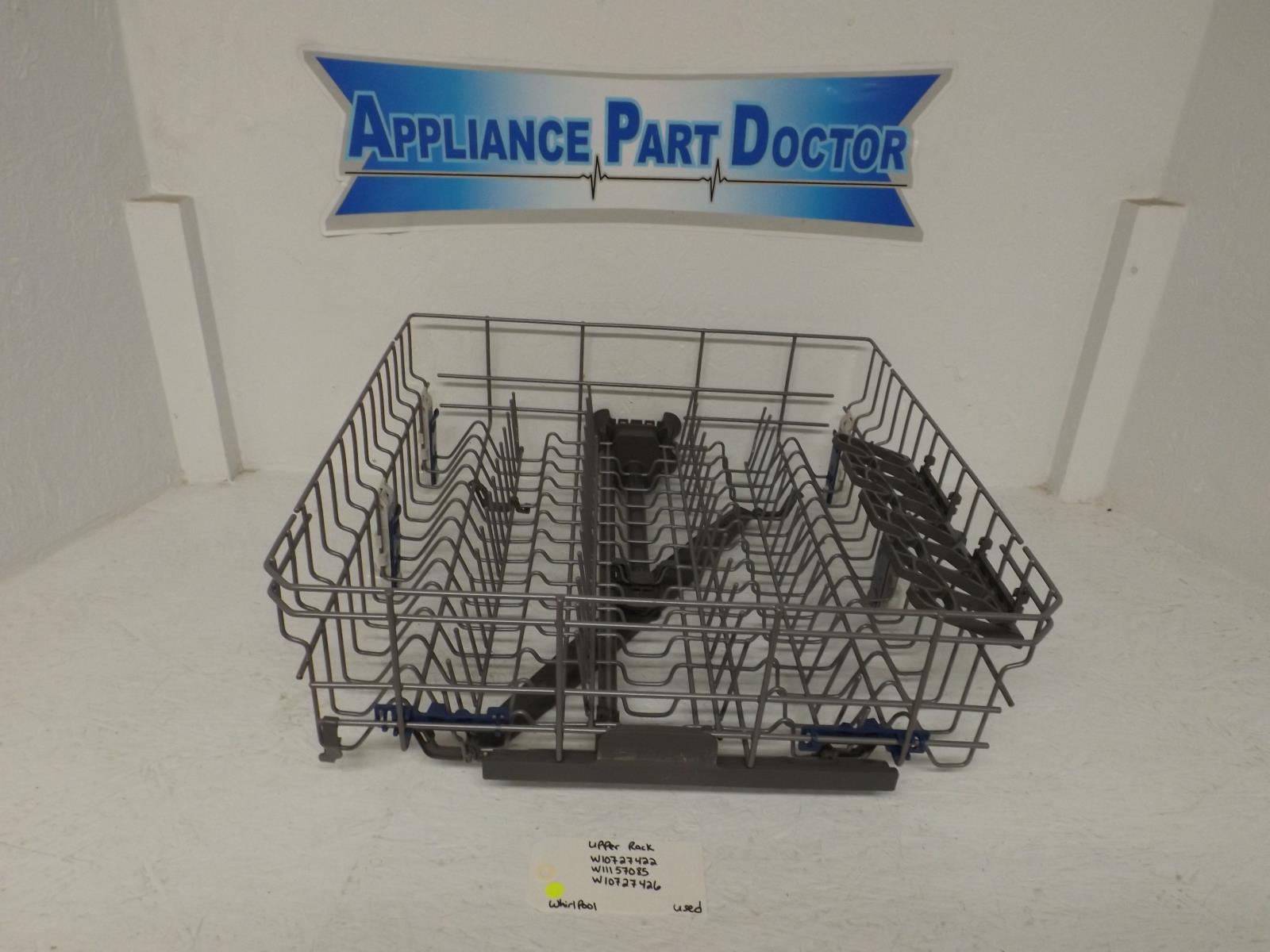 Whirlpool Dishwasher W10727422 W11157085 W10727426 Upper Rack Used Whirlpool Dishwasher W10727422 W11157085 W10727426 Upper Rack Used